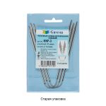 Спицы чулочные металл гибкие ⌀4.0 мм, 21 см, никель, Gamma KNF-3