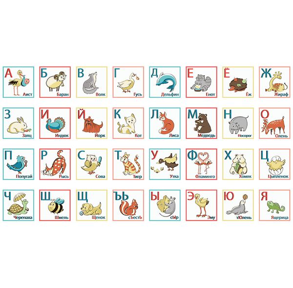 Ткань для пэчворка Peppy Грамотейка панель, отрез 60х110 см, 146 г/м², ГР-01 алфавит, Peppy