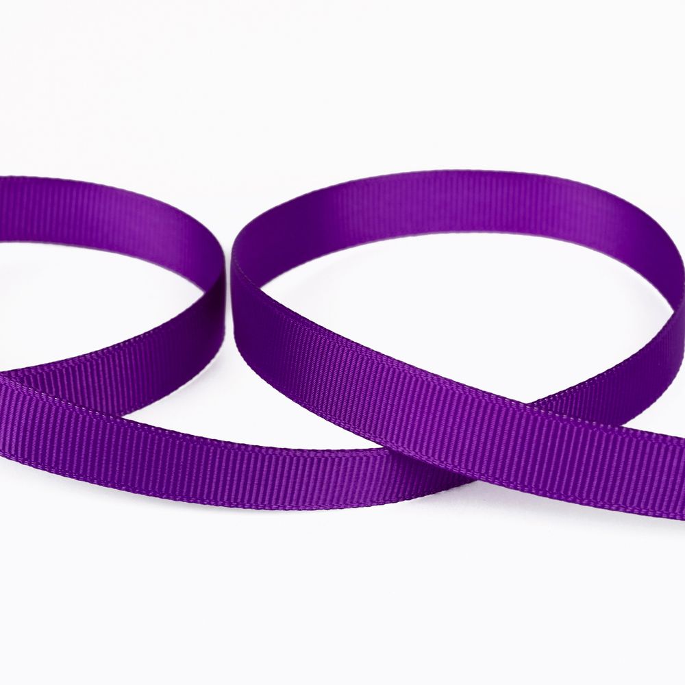 Лента репсовая (в рубчик) 12.0 мм / 45.5 метра, 113 фиолетовый, Gamma GR-12