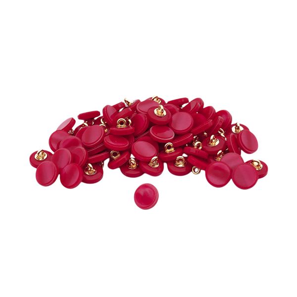 Пуговицы на ножке 18L (11мм), пластик (col.10 красный), CN_2841, 72 шт