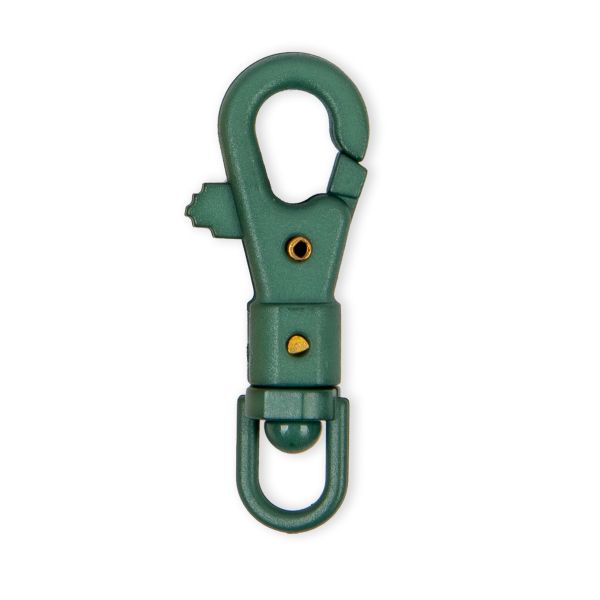 Карабин пластик 14 мм, 10 шт, №08 зеленый, Gamma GHB004