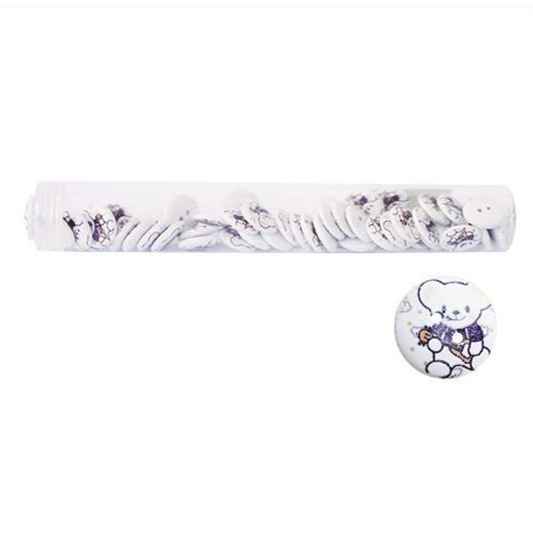 Пуговицы деревянные Мультяшные персонажи 18мм 50 шт, Мишка 1