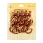 Крючки шторные для карниза навесные ⌀6 мм, 10 шт, 04 под дерево, Sofi H30