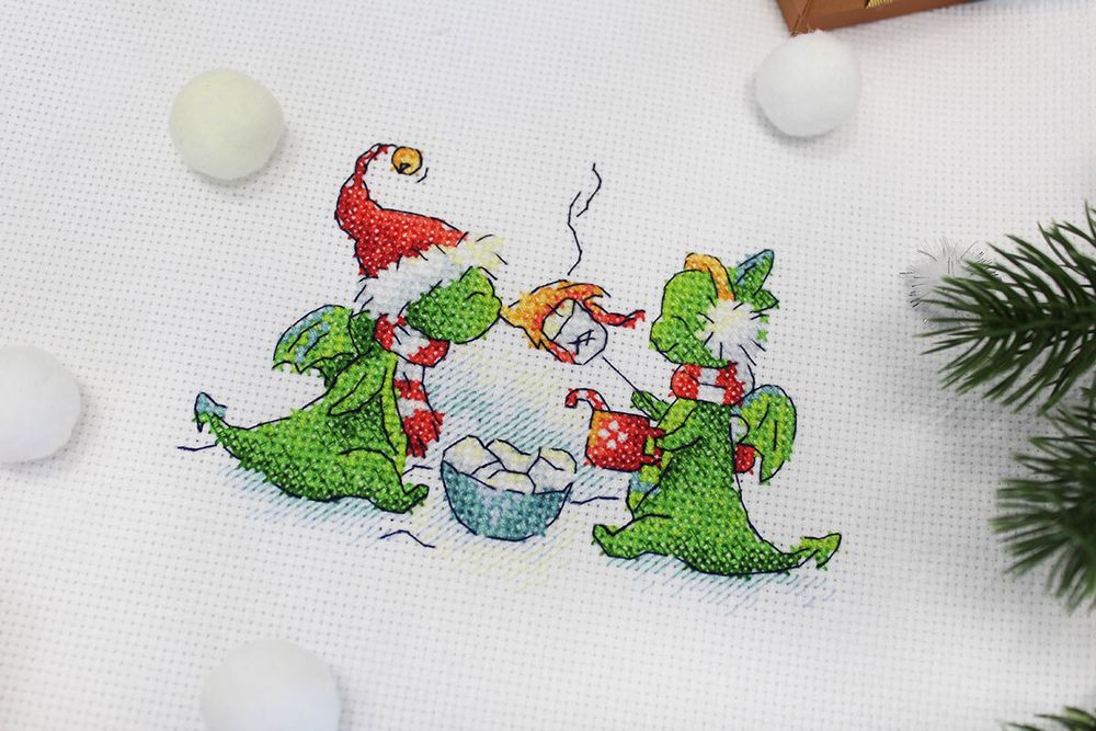 Набор для вышивания нитками МП Студия (Жар-птица), Заходи на огонёк, 9х13 см