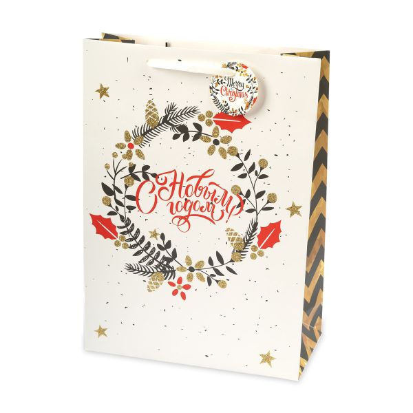 Подарочный пакет 210 г/м², 30х42х12 см, 12 шт, 01, Stilerra NTCL