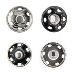 Кнопка пришивная металл ⌀21.0 мм, никель / черный, 10 шт, КПР6