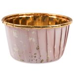Формы для выпечки бумажные (усиленные с бортиком) 5 см, 5х3.9 см, 12 шт, №01 розовый/ золото, S-Chief PPC-0009