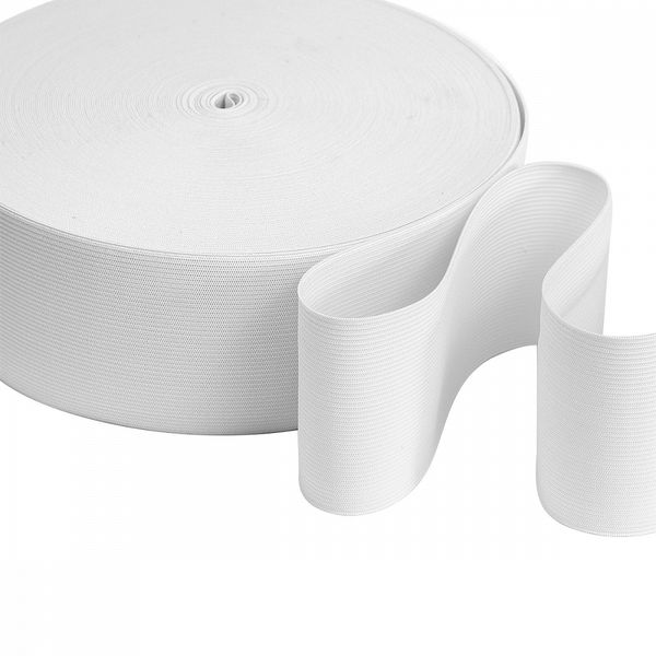 Резинка вязаная 70.0 мм / 40 метров, стандартная 3.9 г/п.м., белый