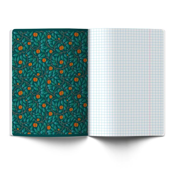 Тетрадь ученическая общая, софт-тач ламинация + выборочный лак, цветной запечатанный форзац, A5+ 48 л. на скобе 65 г/м², белизна 100 %, 10 шт, клетка, 00994 Изумрудные мысли, Светоч 48Т14