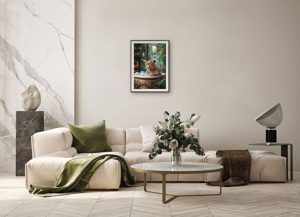 Пазл 1000 элементов, PZL-1000/72 Леопард в джакузи, Фрея