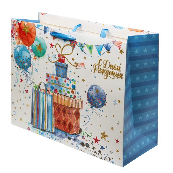 Пакет подарочный 210 г/м², 49х40х19 см, 12 шт, 01, Stilerra ACYXL