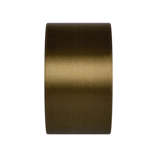 Лента атласная 1-сторонняя 50.0 мм / 33±2 метра, №144 т.хаки, в термоплёнке, Gamma