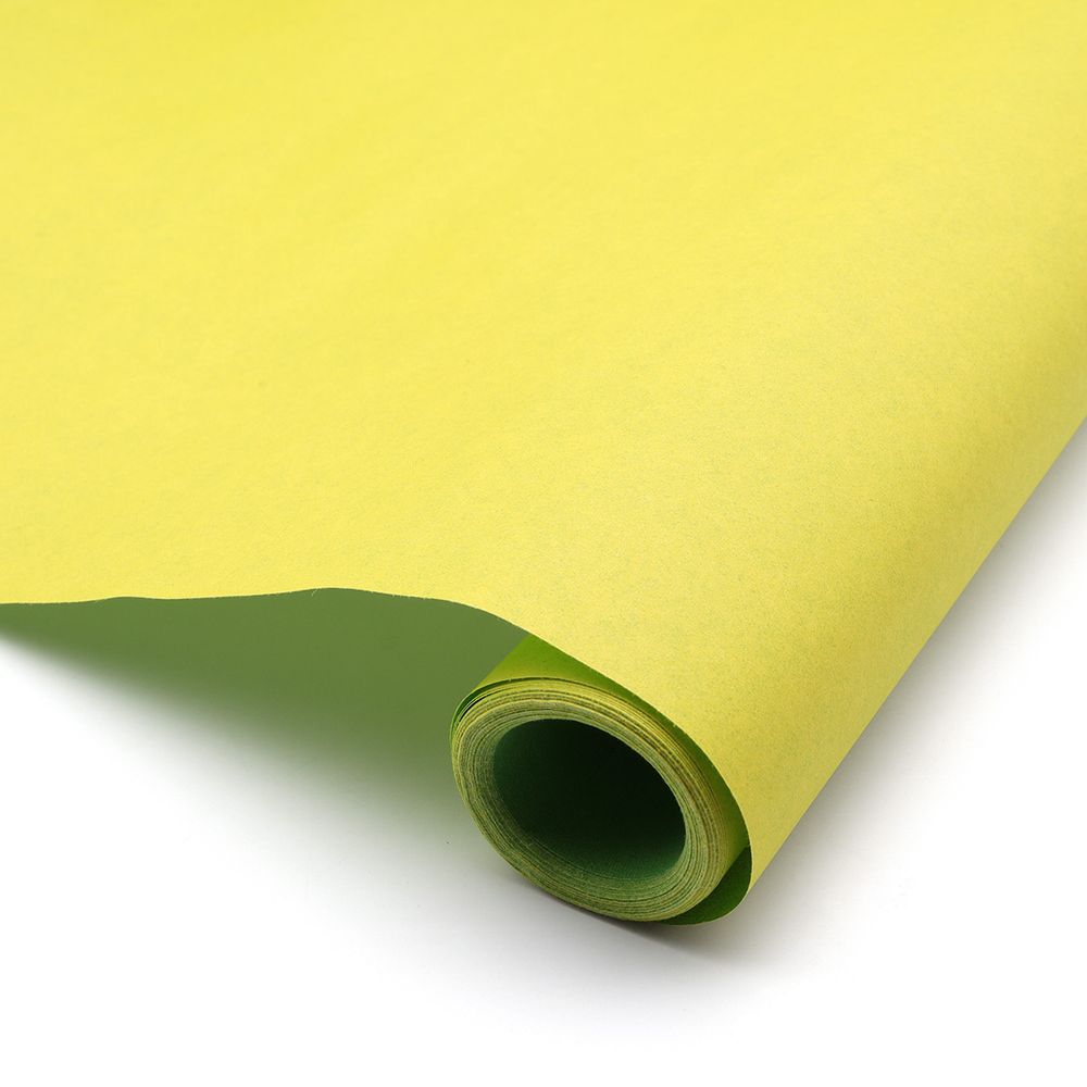 Бумага матовая влагостойкая двухсторонняя 60гр/м², цв. желтый/зеленый, 70см, 9ярд +/-5%, БМД0026