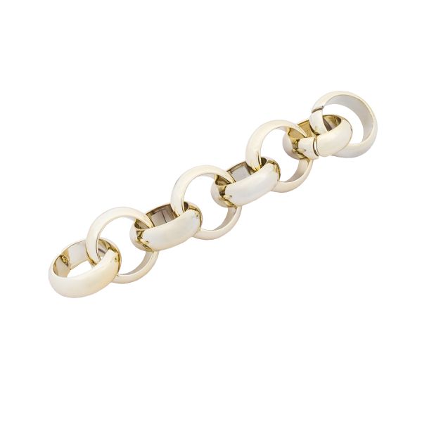 Цепь пластик 10 см, размер звена 18х18 мм, золото