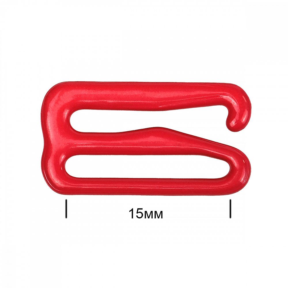 Крючки для бюстгальтера металл 15.0 мм, 100 шт, S163 красный