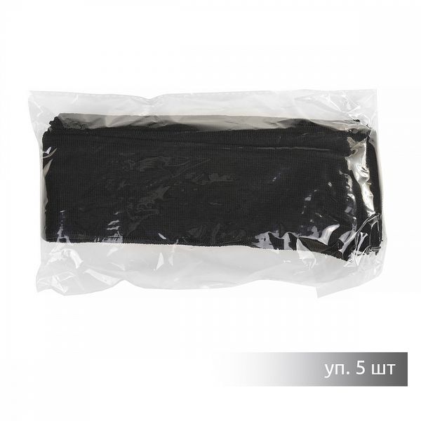 Подвяз (довяз) трикотажный 6.0х80 см, черный, 100% п/э, 5 штук