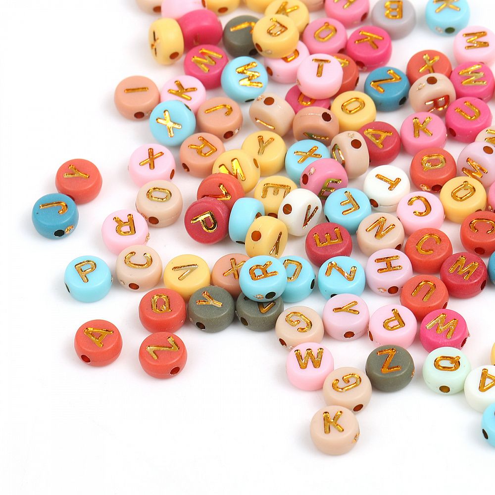 Бусины пластик набор буквы английские, M4H-B010, 500 г, Magic4Hobby