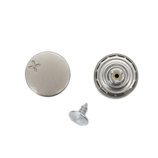 Пуговицы джинсовые ⌀18 мм, фиксированная ножка, никель, 21NB-0180, 50 шт