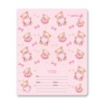 Тетрадь ученическая школьная, блёстки, A5 12 л. на скобе 65 г/м², белизна 100% 25 шт клетка, 01408 Мишутка, Светоч Т168