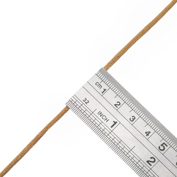 Шнур атласный корсетный ⌀2.0 мм / 45.7 метров, 27 бежевый