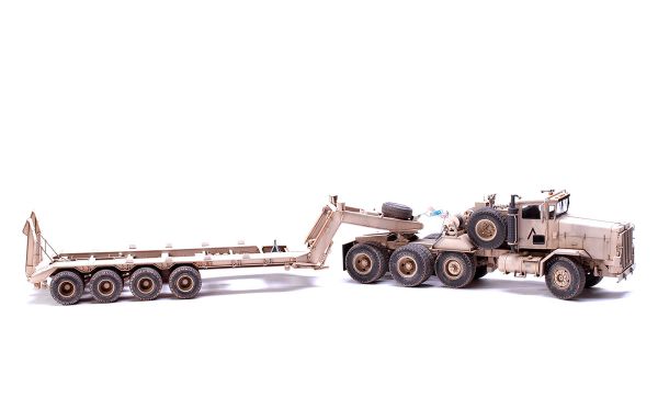Модель сборная: тягач, U.S. M911 C-HET (8X6) & M747 HEAVY EQUIPMENT SEMI-TRAILER 1/35, Meng SS-013