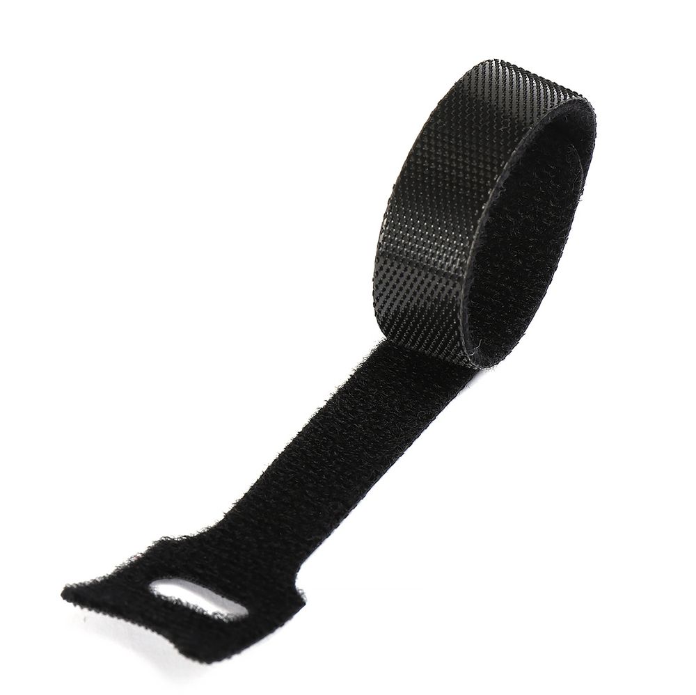 Лента контактная липучка (велкро) хомут 30 мм, 1,2 см, 100 шт, черный, кач."B" /TOS/