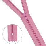 Молния спираль (витая) брючная Т3 (3 мм) 1 зам., н/раз., 20 см, автомат, чайн.роза авт. 20 см, ГР, 30124, 10 шт