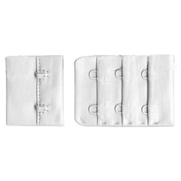 Застежки для бюстгальтера текстильные 38 мм, 50 шт, нейлон, белый, Blitz ZB38-23