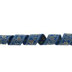 Лента (тесьма) жаккардовая 23.0-25.0 мм, / 25 метров, синий /под золото, Blitz