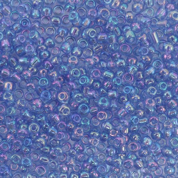 Бисер Astra&Craft 11/0 (2.1 мм), 200 г (10х20 г), цв. 166 св. синий/прозрачный, радужный