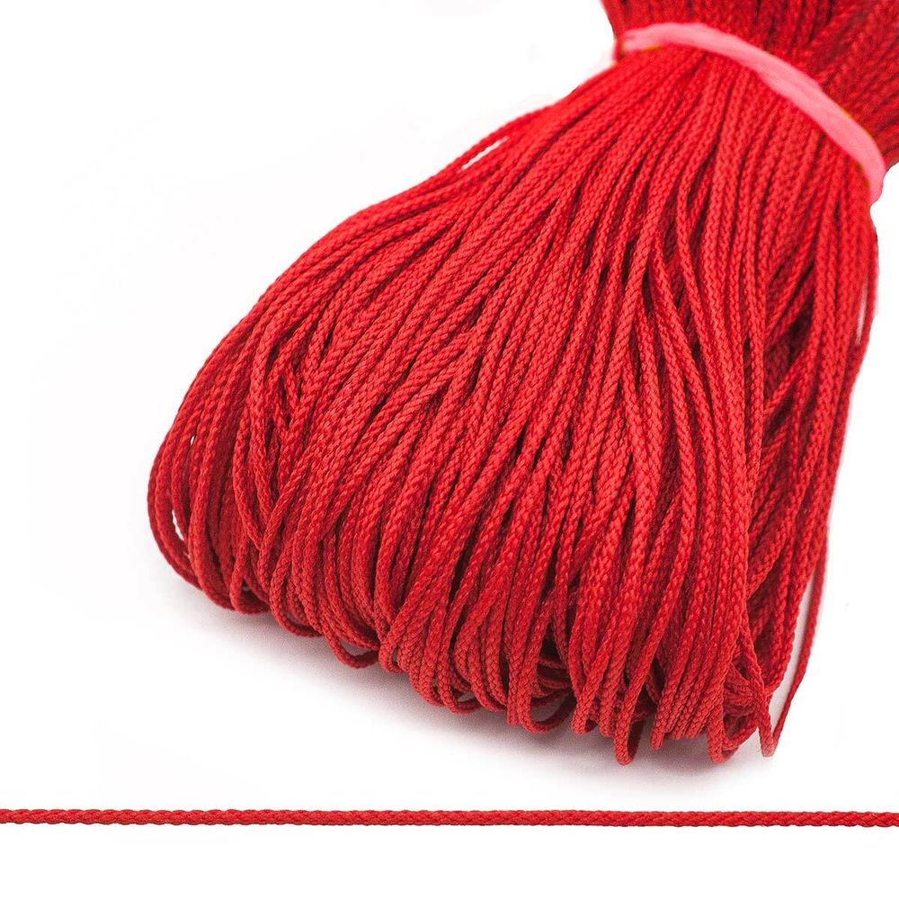 Шнур плетеный 1.5 мм / 100 метров, 010 красный