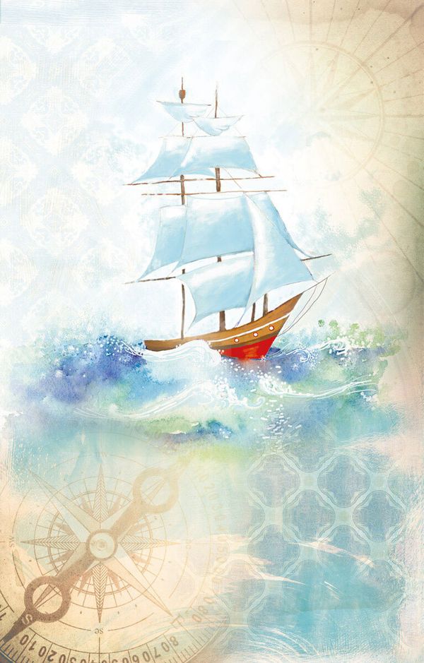 Бумага рисовая 32х22 см, 0074 Ветер странствий, Love2art KPR/R