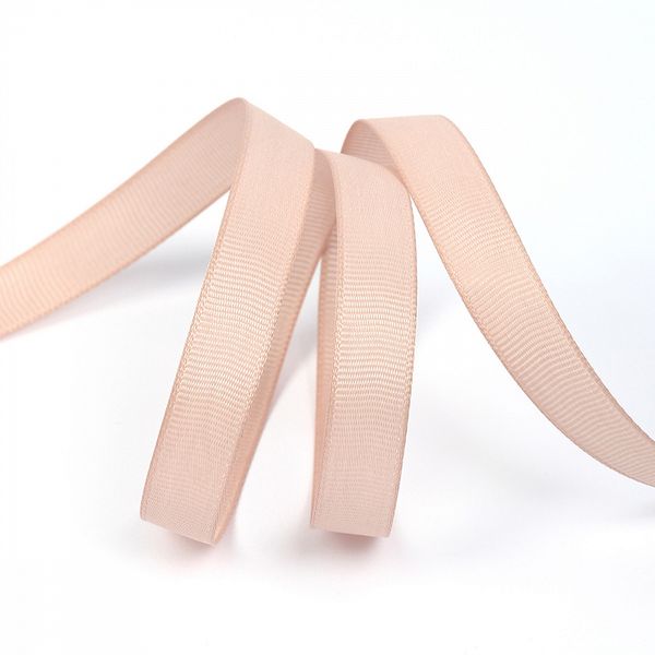 Лента репсовая (в рубчик) 12.0 мм, 813 пудровый, уп. 27,4м