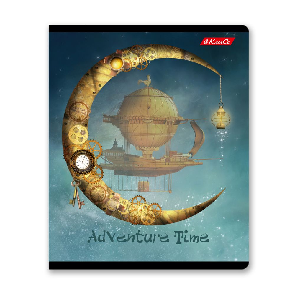 Тетрадь ученическая общая, глянцевая ламинация, A5+ 96 л. на скобе 60 г/м², белизна 100%, 5 шт, клетка в термоусадочной пленке, 000774 Время приключений, Светоч 96ТЕТк-004