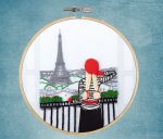 Набор для вышивания нитками Panna Живая картина JK-2347, Увидеть Париж, 15.5х15.5 см