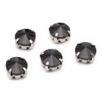 Хрустальные стразы в цапах круглой формы, черный 8 мм, 10 шт. Astra&Craft, РЦ018НН8