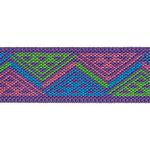 Резинка для подтяжек (помочная) 25.0 мм / 20 метров, жаккардовая, 000145 фиолет./салат./голуб./малин, Gamma 16с3893