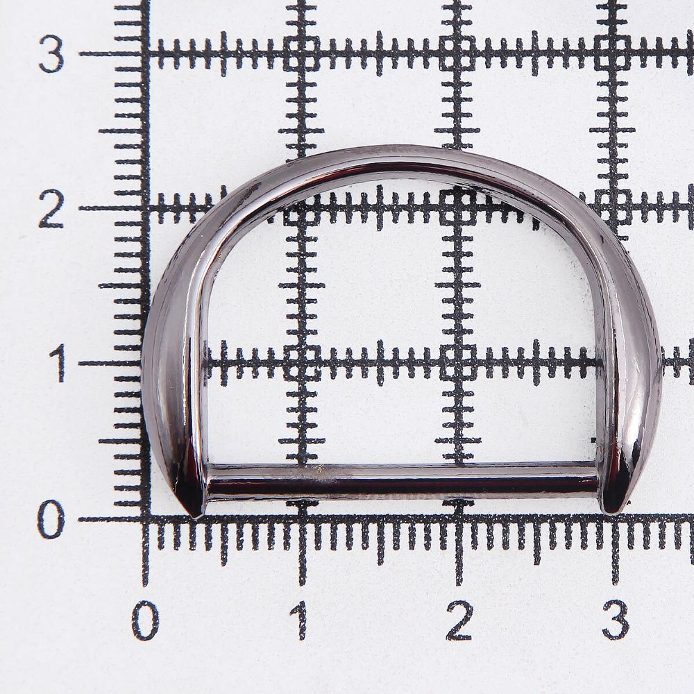 Полукольцо декоративное металл внутр. 25 мм (внешн. 33х24 мм), 2 шт, олово черный никель, MT-1855