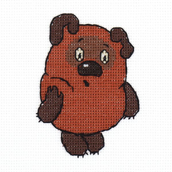 Набор для вышивания нитками Klart, Союзмультфильм. Винни Пух, 9.5х11.5 см