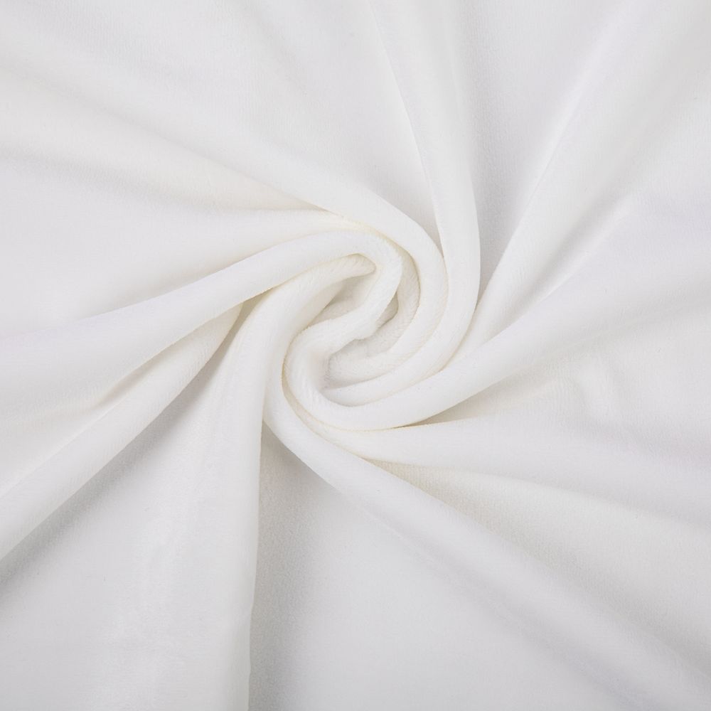 Микровелюр 312±5 г/м², 160 см / 5 метров, 002 тёплый белый, Gamma MCV