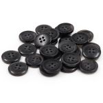 Пуговицы 4 прокола 24L=15 мм, (col.A (черный)) CN, 144 шт