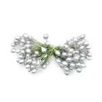 Тычинки для искусственных цветов 0,5х6см (серый)