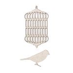 Заготовка из картона Клетка с птичкой, 2 шт, Астра