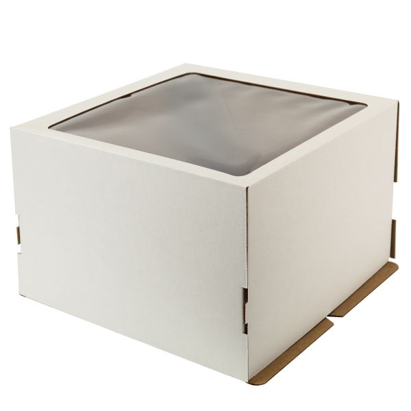 Коробка кондитерская для торта с окном 26.5х26.5х19 см, S-Chief BFC-031