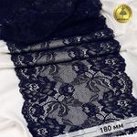 Кружево эластичное (стрейч) L838 180мм цв.06 т.синий, 25 м, Kruzhevo