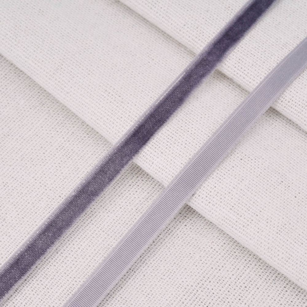 Лента бархатная (тесьма) 06.0 мм / 32.9±2 метров, 0081-0701, 189 серо-голубой