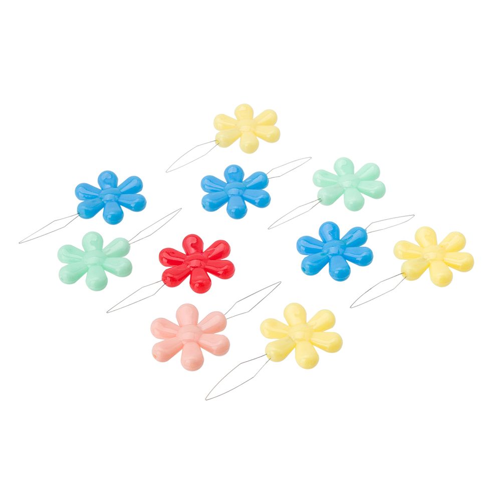 Нитковдеватель Цветок, пластик, 10 шт