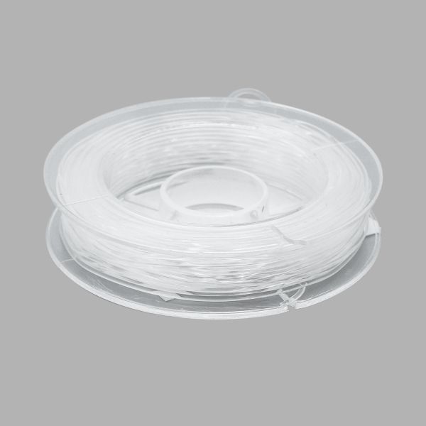 Нитки силиконовые для бисера, 0,8 мм, 10 м, прозрачный, 10 катушек