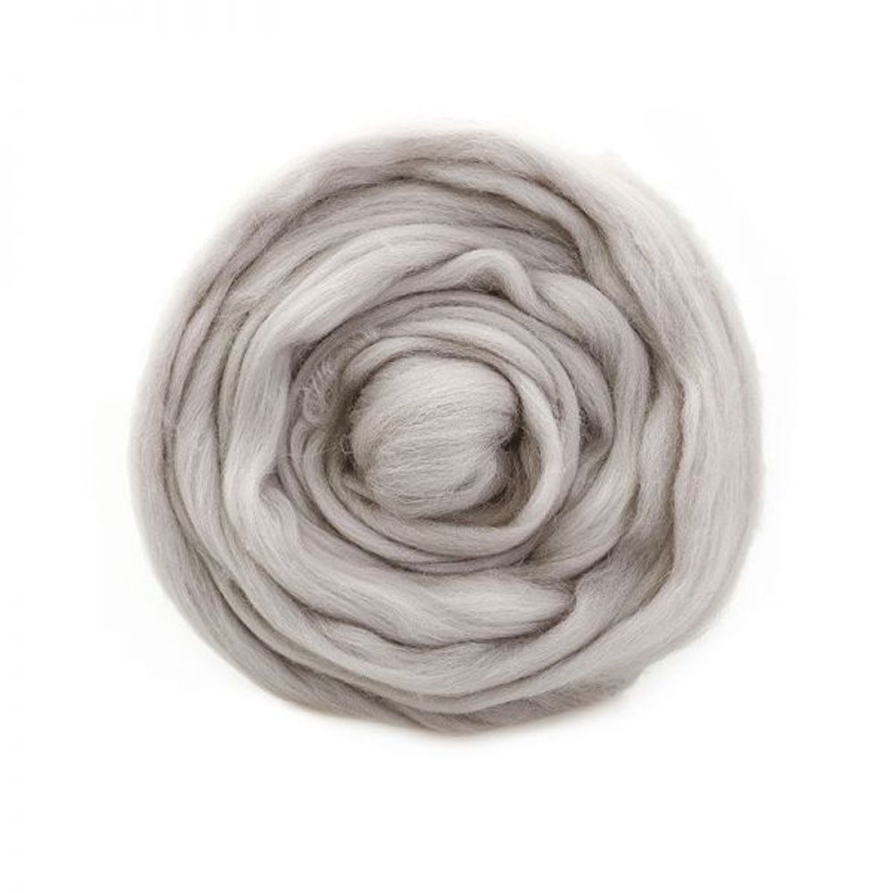 Шерсть для валяния Троицкая Гребенная лента (100% полутонкая шерсть) 100г цв.0813 светлые сумерки