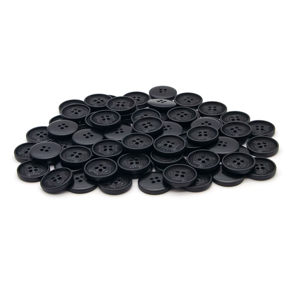 Пуговицы 4 прокола 32L (Blk-200 (черный)), 72 шт